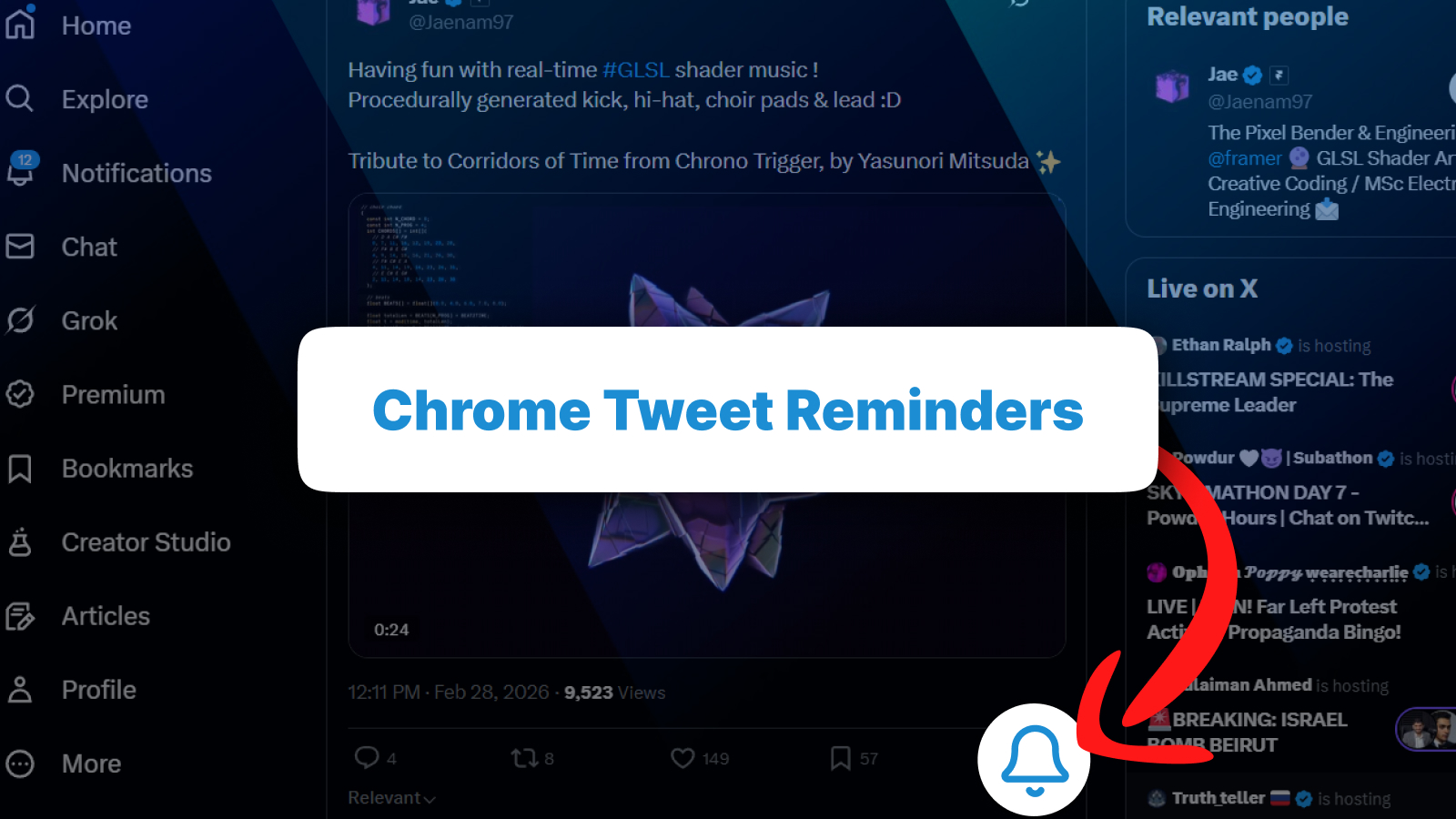 Chrome Tweet Reminders