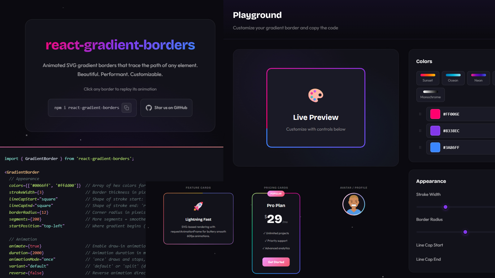 React Gradient Borders